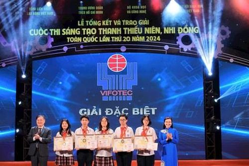 Trao Giải Cuộc thi sáng tạo của thanh thiếu niên, nhi đồng toàn quốc năm 2024