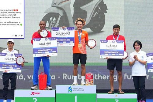 Chỉ về nhì ở Marathon Di sản Hà Nội 2024, Hoàng Nguyên Thanh lại được tính vô địch vì lý do bất ngờ