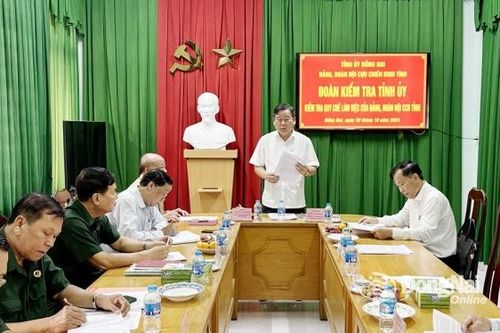 Tỉnh ủy kiểm tra việc thực hiện quy chế làm việc tại Đảng đoàn Hội Cựu chiến binh tỉnh