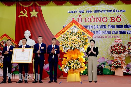 Xã Gia Minh công bố đạt chuẩn nông thôn mới nâng cao năm 2023