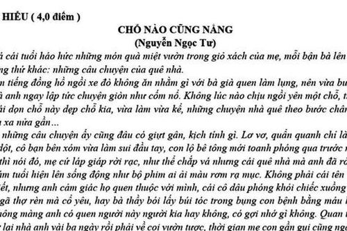 Truyện ngắn 'Chỗ nào cũng nắng' của Nguyễn Ngọc Tư vào đề Ngữ văn