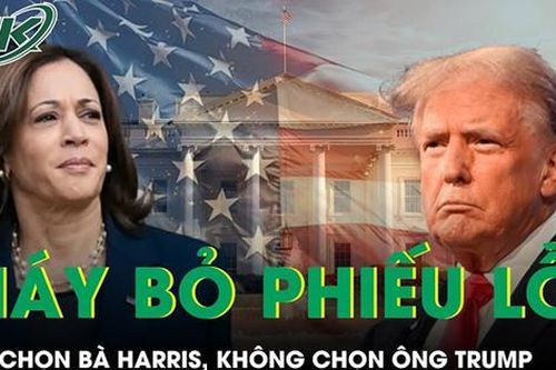 Máy bỏ phiếu gây xôn xao vì lỗi chỉ chọn bà Harris, không chọn ông Trump