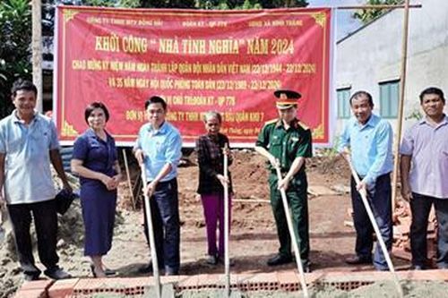 Đoàn Kinh tế - Quốc phòng 778 phối hợp khởi công xây dựng 'Nhà tình nghĩa' tặng đối tượng chính sách