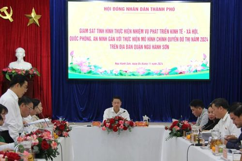HĐND TP. Đà Nẵng giám sát tình hình phát triển kinh tế - xã hội tại quận Ngũ Hành Sơn