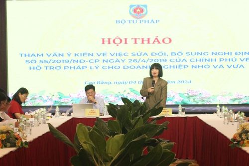 Hội thảo tham vấn ý kiến về đề xuất sửa đổi nghị định hỗ trợ pháp lý cho doanh nghiệp nhỏ và vừa