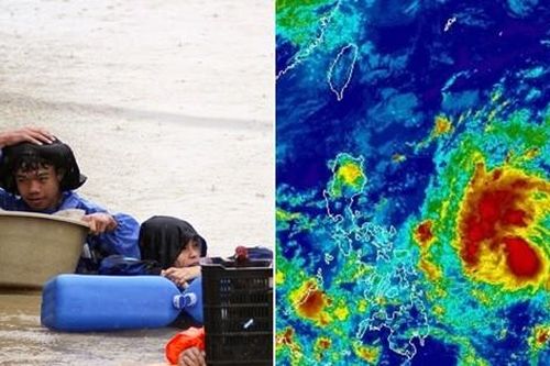 Bão Yinxing 'chen' vào giữa đường đi của bão Trami và Kong-rey, cường độ cũng ở giữa