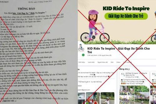 Bộ GD&ĐT cảnh báo giả mạo tổ chức giải đua xe đạp cho học sinh Ride To Insprise