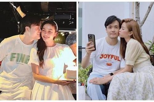 Ảnh ngọt ngào của Anh Đào 'Gặp em ngày nắng' và chồng cao 1m84