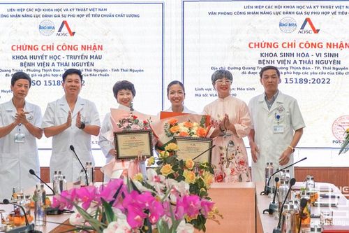 Bệnh viện A Thái Nguyên đón nhận chứng chỉ ISO 15189:2022