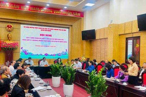Góp ý dự thảo báo cáo tổng kết 7 chương trình toàn khóa của Quận ủy Ba Đình