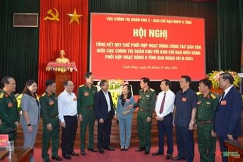 Cục Chính trị Quân khu 2 thực hiện tốt công tác phối hợp với Ban chỉ đạo 9 tỉnh Tây Bắc về công tác dân vận