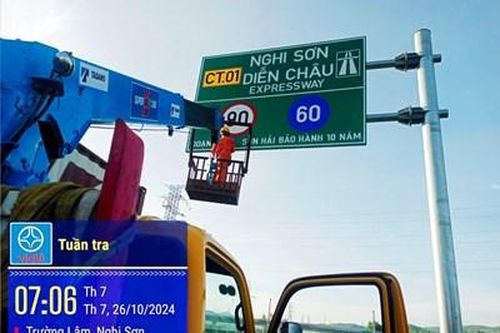 Cục Đường bộ Việt Nam thông tin về việc xóa dòng chữ 'Đoạn đường Sơn Hải bảo hành 10 năm' trên cao tốc