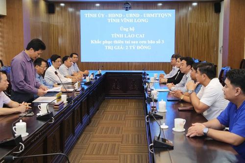 Tỉnh Vĩnh Long hỗ trợ tỉnh Lào Cai 2 tỷ đồng khắc phục hậu quả thiên tai