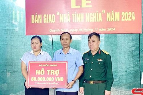 Chuyển trao tiền hỗ trợ xây dựng nhà tình nghĩa tại xã Mường Giàng