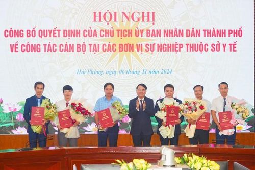 Hải Phòng điều động và bổ nhiệm Giám đốc 6 đơn vị sự nghiệp thuộc Sở Y tế