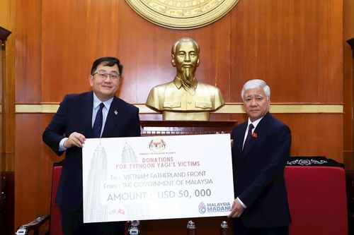 Chính phủ Malaysia ủng hộ 50.000 USD khắc phục hậu quả cơn bão Yagi