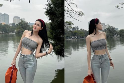 'Bạn gái' Văn Thanh khoe vòng eo con kiến, caption thả thính cực ngọt
