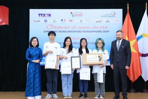 Thông tấn xã Việt Nam trao giải Cuộc thi 'Phóng viên trẻ Pháp ngữ' lần thứ 9, năm 2024