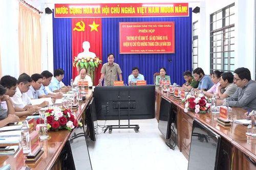 Tân Châu họp đánh giá tình hình kinh tế - xã hội tháng 10/2024