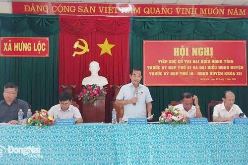 Xem xét giải quyết kịp thời các kiến nghị, phản ánh của cử tri huyện Thống Nhất