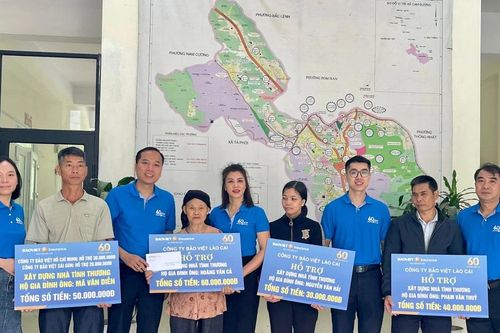 Bảo Việt Lào Cai hỗ trợ các gia đình bị thiệt hại do cơn bão số 3 (Yagi)
