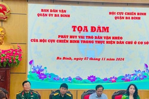 Ba Đình phát huy vai trò Hội Cựu chiến binh trong thực hiện dân chủ ở cơ sở