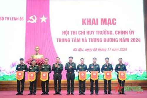 Bộ tư lệnh 86 khai mạc hội thi chỉ huy trưởng, chính ủy trung tâm năm 2024