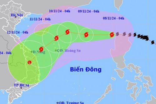 Bão Yinxing vào Biển Đông, hướng thẳng miền Trung, trở thành cơn bão số 7 năm nay