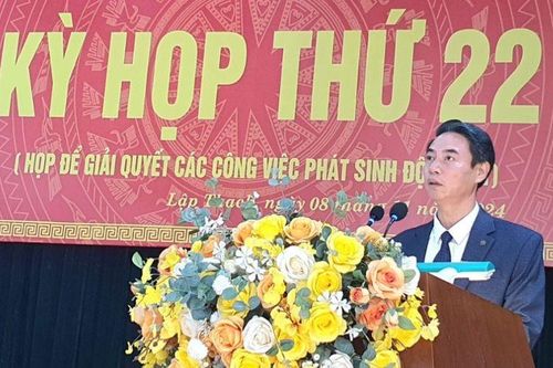 Ông Nguyễn Mạnh Tưởng được bầu giữ chức Chủ tịch UBND huyện Lập Thạch