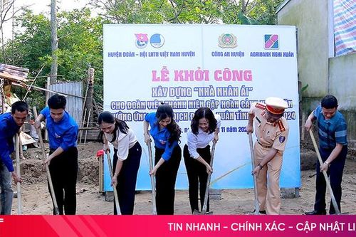 Khởi công nhà nhân ái cho đoàn viên khó khăn ở Nghi Xuân
