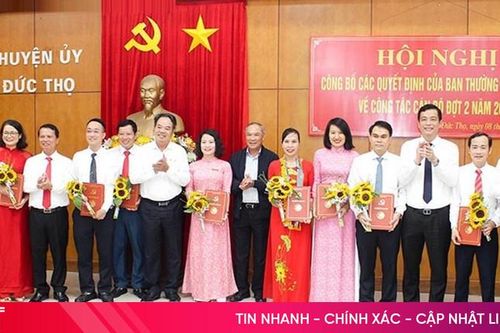 Đức Thọ điều động, luân chuyển, bổ nhiệm nhiều cán bộ chủ chốt