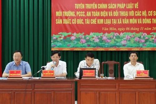 Sẽ lập chốt kiểm tra phương tiện vận chuyển phế liệu vào làng nghề Mẫn Xá