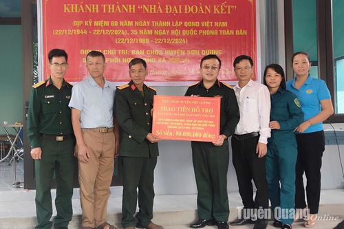 Khánh thành và bàn giao nhà Đại đoàn kết ở Sơn Dương