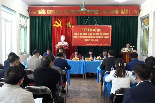 Đại biểu HĐND tỉnh tiếp xúc cử tri xã Hoa Thám, Thịnh Vượng (Nguyên Bình)