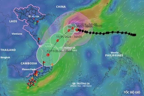 Dự báo thời tiết ngày 10/11: Bão số 7 sắp suy yếu dần