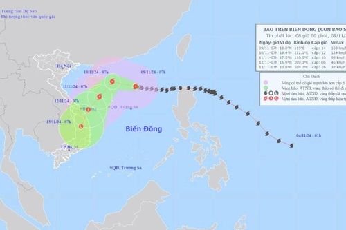 Bão Yinxing giật cấp 17 di chuyển hướng về Biển Đông