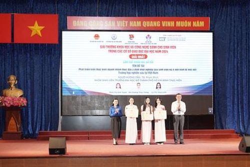 Trao Giải thưởng khoa học công nghệ dành cho giảng viên trẻ và sinh viên