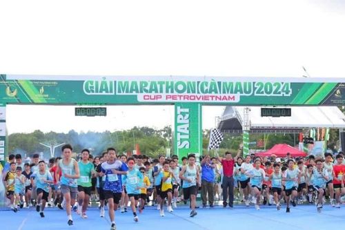 Hơn 6.000 vận động viên tham gia Giải Marathon - Cà Mau 2024