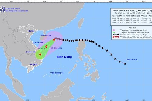 Bão Toraji gần Biển Đông, giật cấp 12, di chuyển theo hướng Tây Tây Bắc