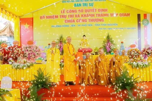 Thái Nguyên: Bổ nhiệm Đại đức Thích Thanh Hoàng làm trụ trì chùa Cống Thượng