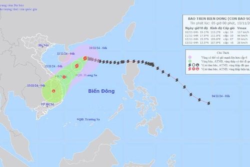 Bão số 7 (Yinxing) suy yếu thành áp thấp nhiệt đới trên vùng biển Quảng Trị - Quảng Ngãi