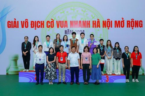Xác định các nhà vô địch Giải Cờ vua nhanh Hà Nội mở rộng năm 2024