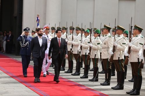 Lễ đón Chủ tịch nước Lương Cường thăm chính thức Cộng hòa Chile