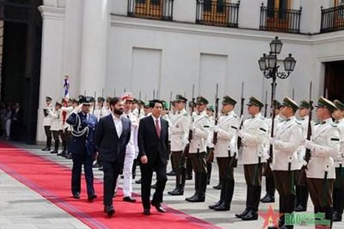 Lễ đón Chủ tịch nước Lương Cường thăm chính thức Cộng hòa Chile