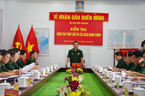 Bộ Tư lệnh BĐBP kiểm tra công tác pháp chế và cải cách hành chính tại BĐBP Bà Rịa - Vũng Tàu
