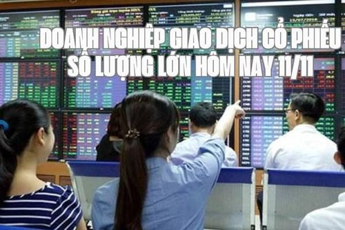 Doanh nghiệp giao dịch cổ phiếu số lượng lớn hôm nay 11/11