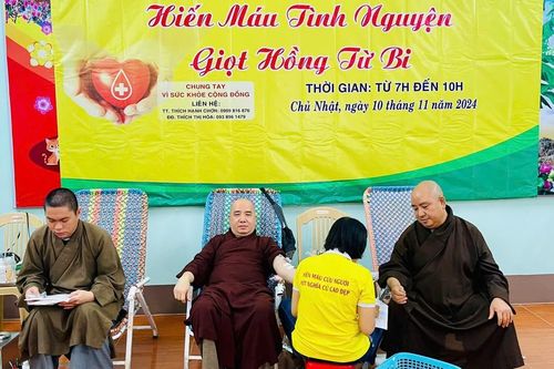 Ban Trị sự GHPGVN TP.Quy Nhơn tổ chức hiến máu tình nguyện lần thứ 9