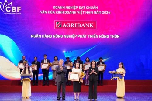Agribank được vinh danh doanh nghiệp đạt chuẩn Văn hóa kinh doanh Việt Nam năm 2024