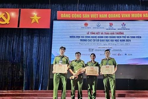 Trường Đại học PCCC đạt giải Nhì Giải thưởng Khoa học và công nghệ dành cho sinh viên năm 2024