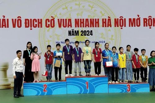 Cao Bằng đoạt Huy chương Đồng tại Giải Cờ vua nhanh Hà Nội mở rộng 2024